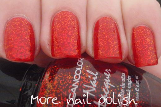 Esmalte Kleancolor - Cor: Chunky Holo Scarlet N° 231